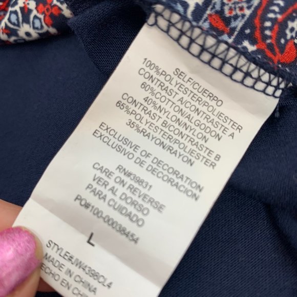 Altar'd State Boho Blouse Asymmetrical Sleeveless Top Paisley Print Tassel Front - Picture 8 of 14